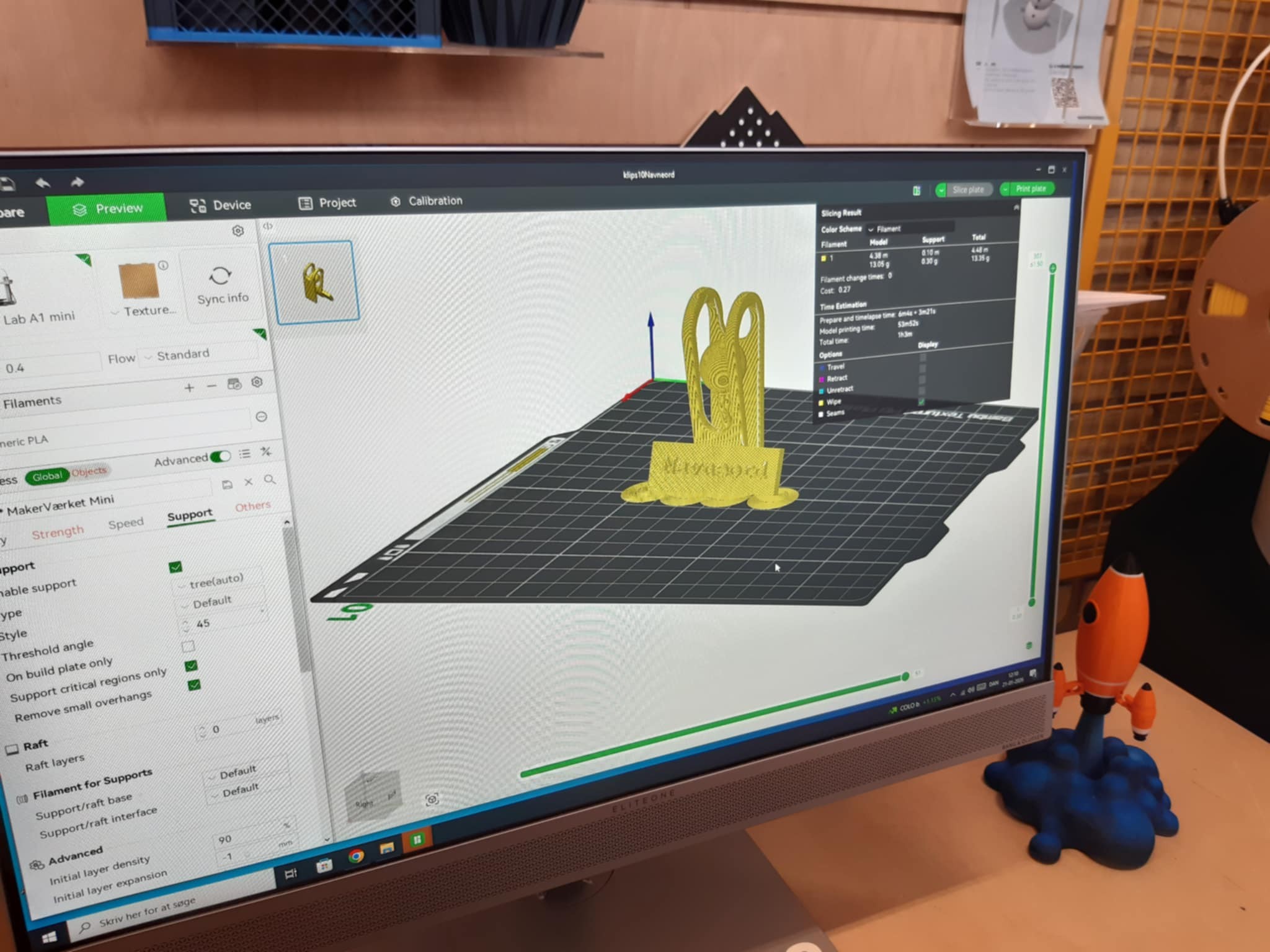 Computertegning af 3D print